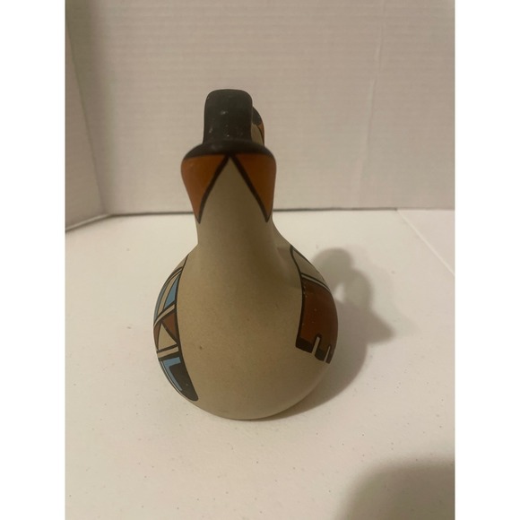 Southwestern design Pottery Wedding Vase Native American Art Decor signed - Picture 4 of 8